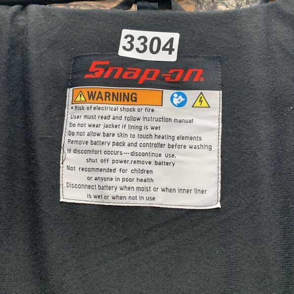 Snap On Camo Heated Jacket Mens XL Heavy Hunting Detachable Hood *No Battery* - Picture 15 of 16